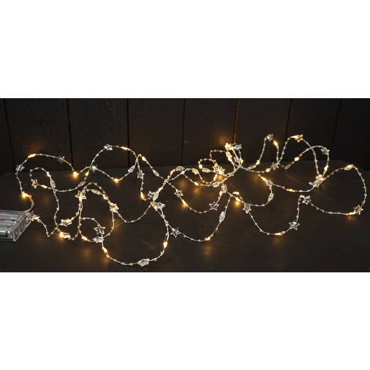 Holiday Depot Inc. - Wholesale String Lights - M9602- LED Star string light, 50lts, 5m length - Warm white3