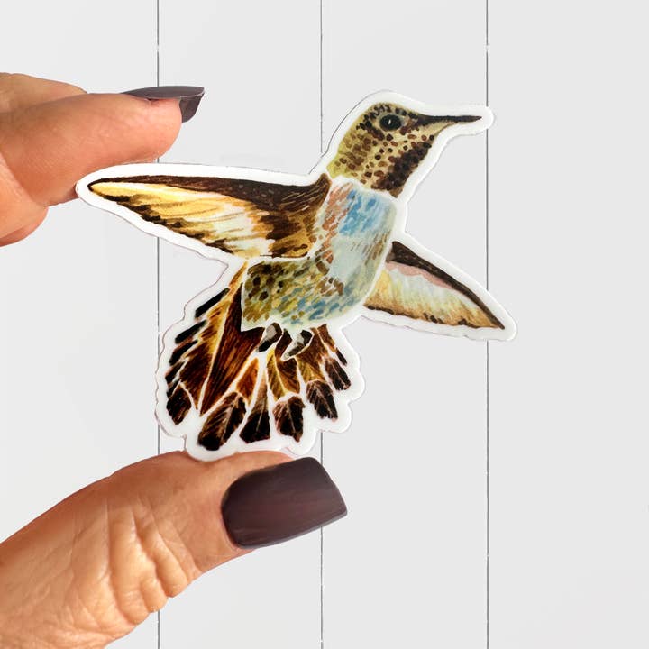 Mary M Spencer Design - Wholesale Sticker - Hummingbird Diecut Vinyl Sticker