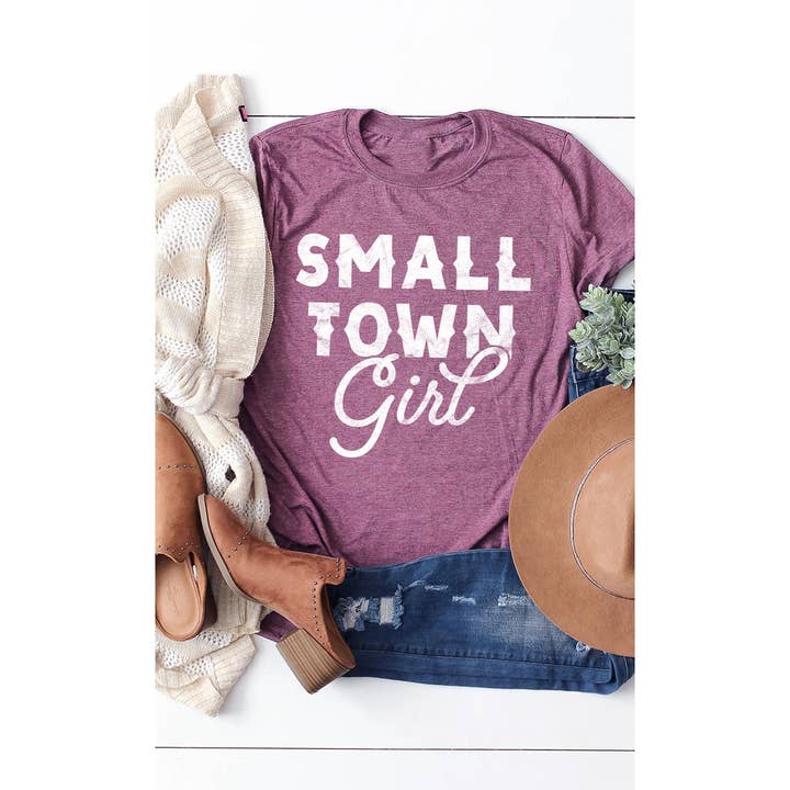 Retro Small Town Girl Graphic Tee for wholesale by Kissed Apparel