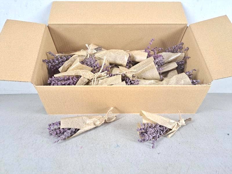 Dutch Flower Studio - Vente Fleur séchée/pressée - Lavande préservée - Mini bouquet de fleurs séchées1