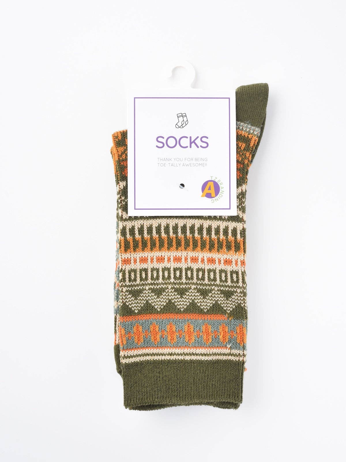 Funkyrel® Atzbranding Limited - Wholesale Socks - Women's - Rufia - Vintage Geometric Pattern Women's Mid-Calf Socks0