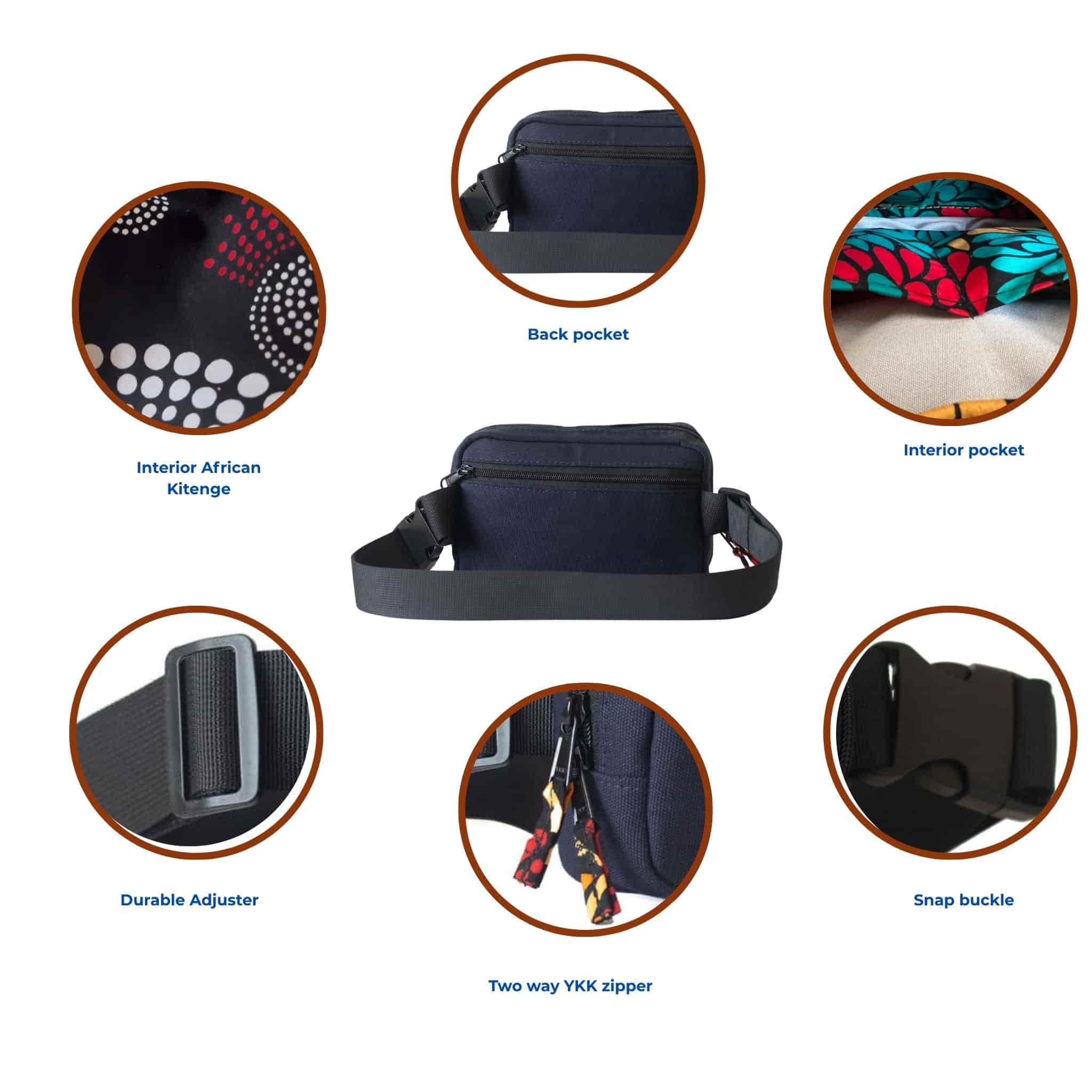 Ecodunia - Wholesale Belt Bag - Unisex - Canvas Crossbody Belt Bag Pouch, The Everywhere Belt Bag 1L48