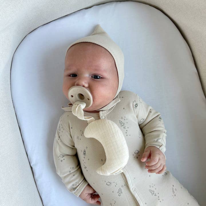 Ali+Oli - Wholesale Pacifier - Baby - Pacifier Set Round (Oat & Coco)