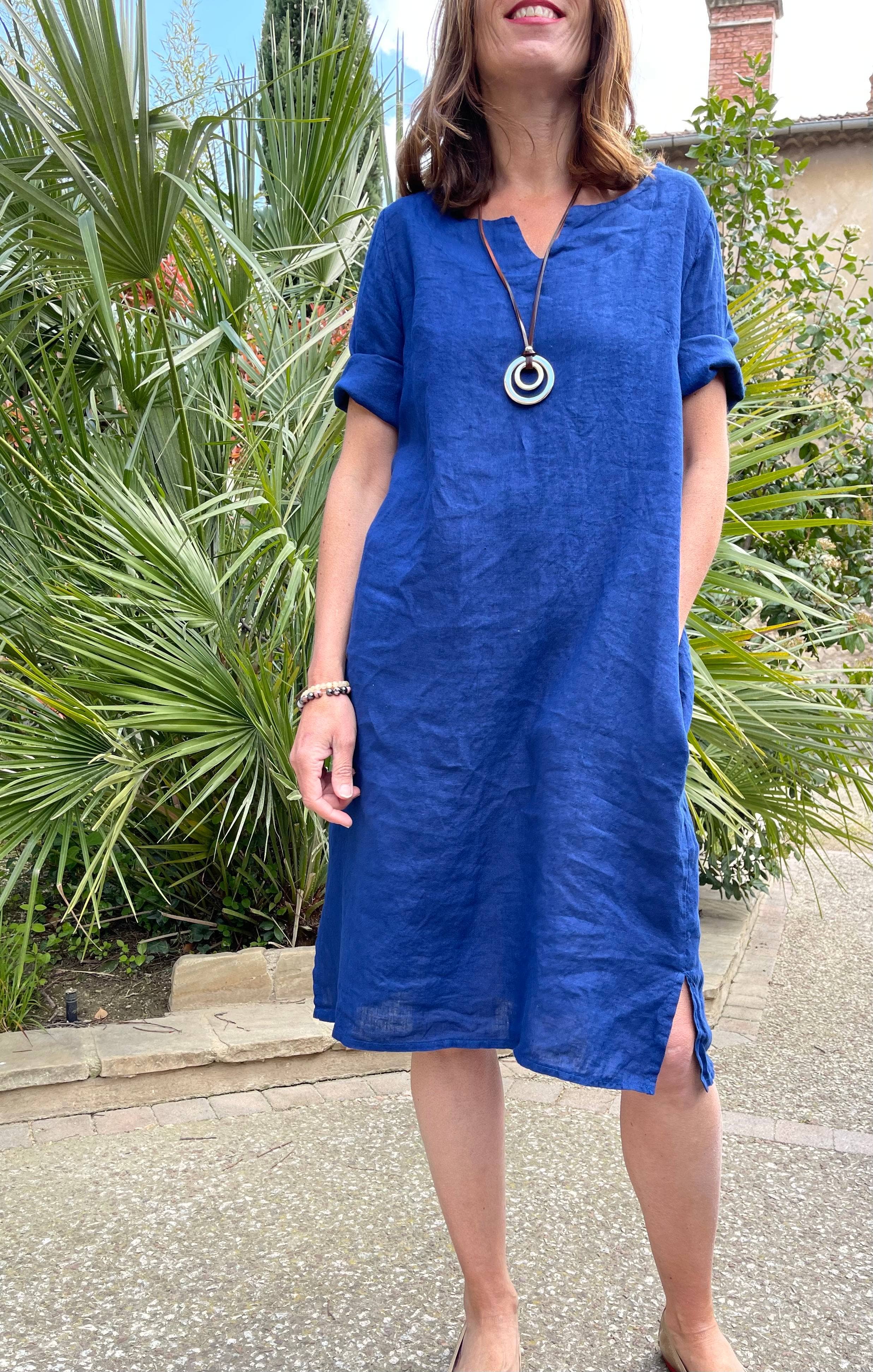 All colors Linen dress REF: 6584 for wholesale on Faire8