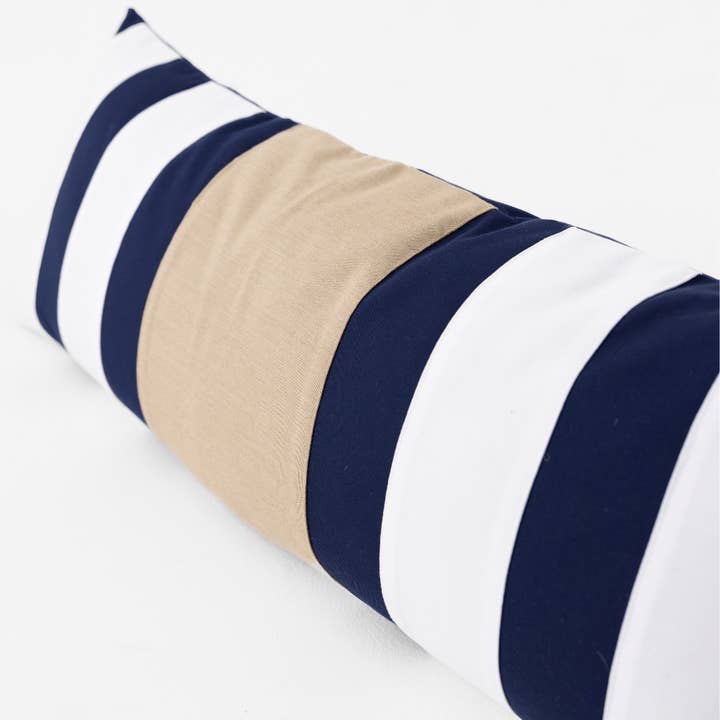 BHD HOME - Wholesale Lumbar pillow - Outdoor Nautical Regent Stripe Navy Long Lumbar Cushion 35 x 90cm6