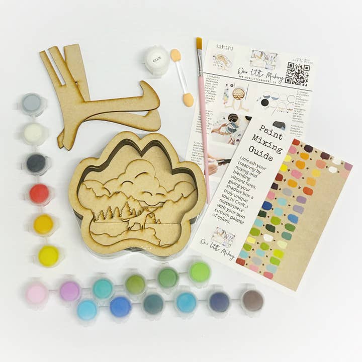 Our Little Makery - Wholesale DIY Craft Kit - Dog Paw Shadow Box Kit3