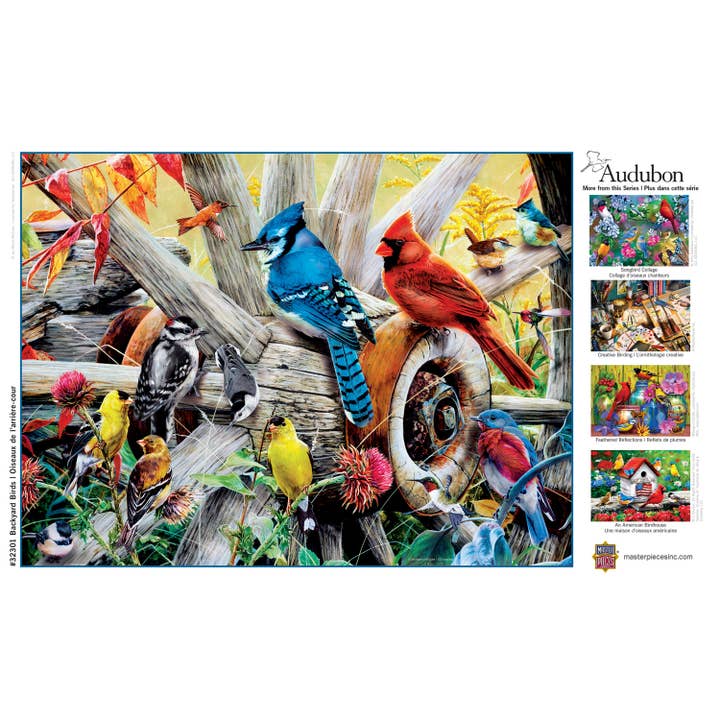 Masterpieces Puzzles - Wholesale Puzzle - Adult - Audubon - Backyard Birds 300 Piece EZ Grip Puzzle3