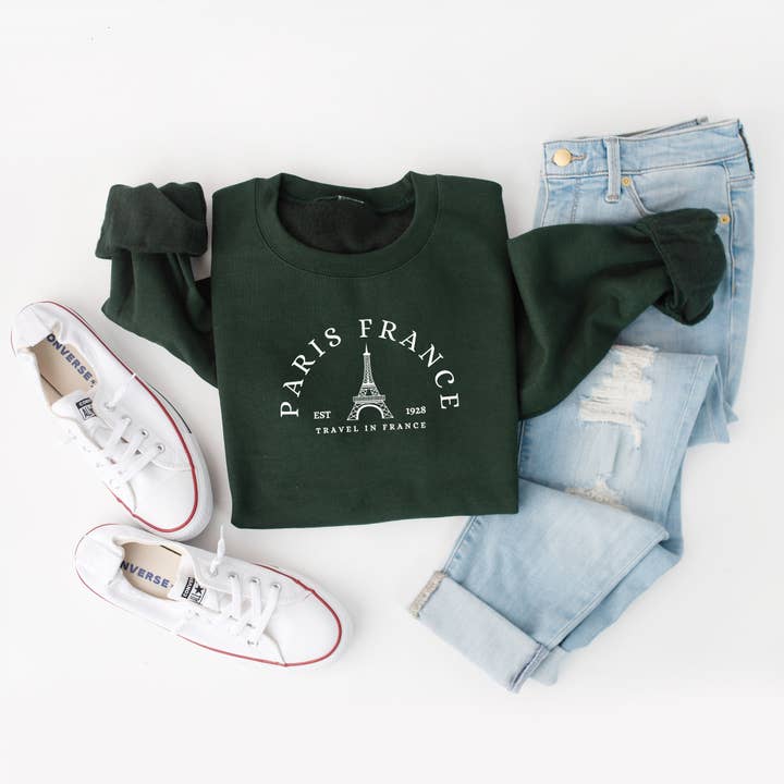 Paris France | Travel | Sweatshirt for wholesale by Olive And Ivory Wholesale