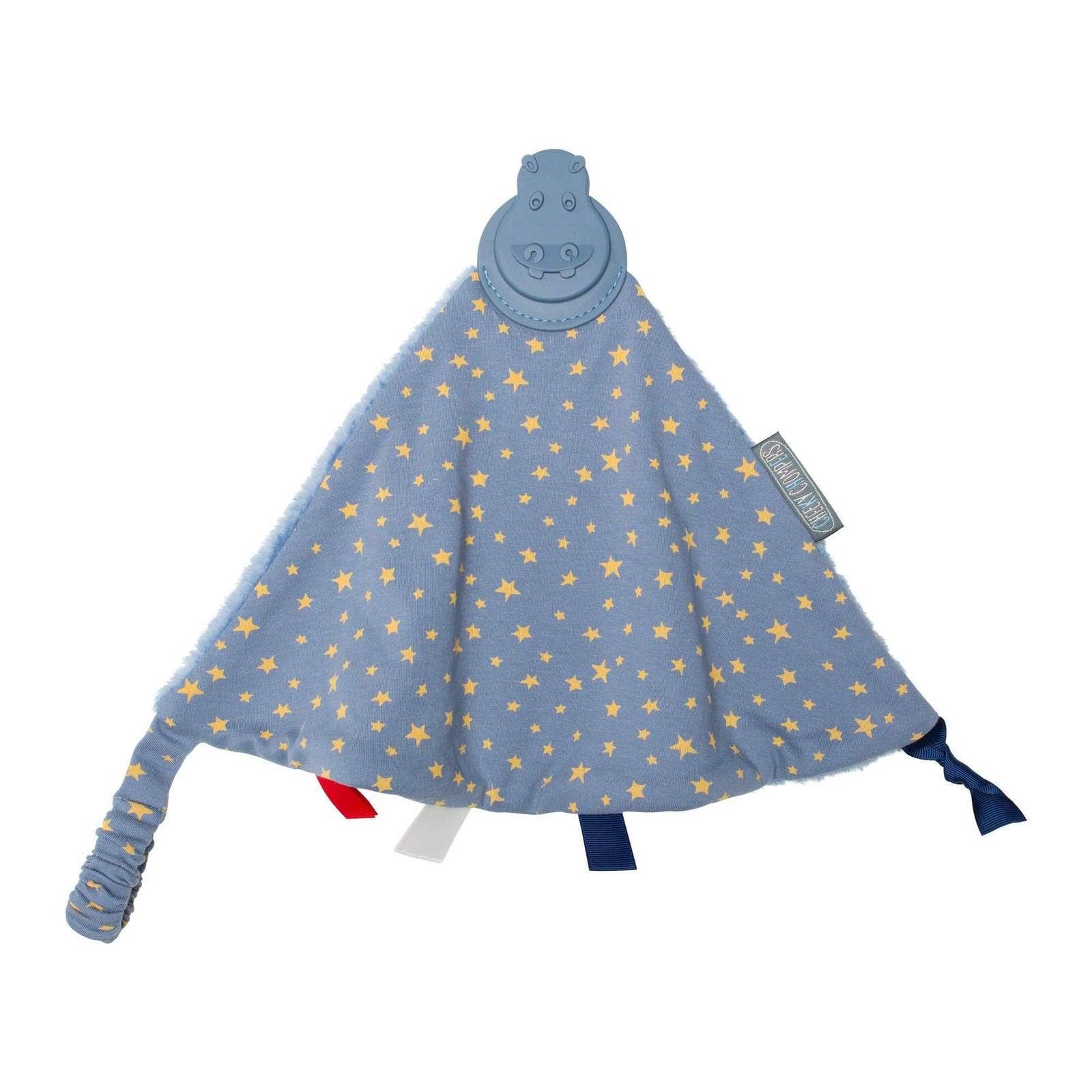 Cheeky Chompers UK - Vente Anneau de dentition sans clip – bébé - Doudou plat pour bébé avec anneau de dentition - Midnight Stars4