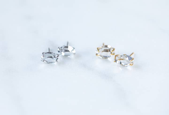 Heather Hawkins - Wholesale Stud/Post Earrings - Herkimer Diamond Studs - Large2