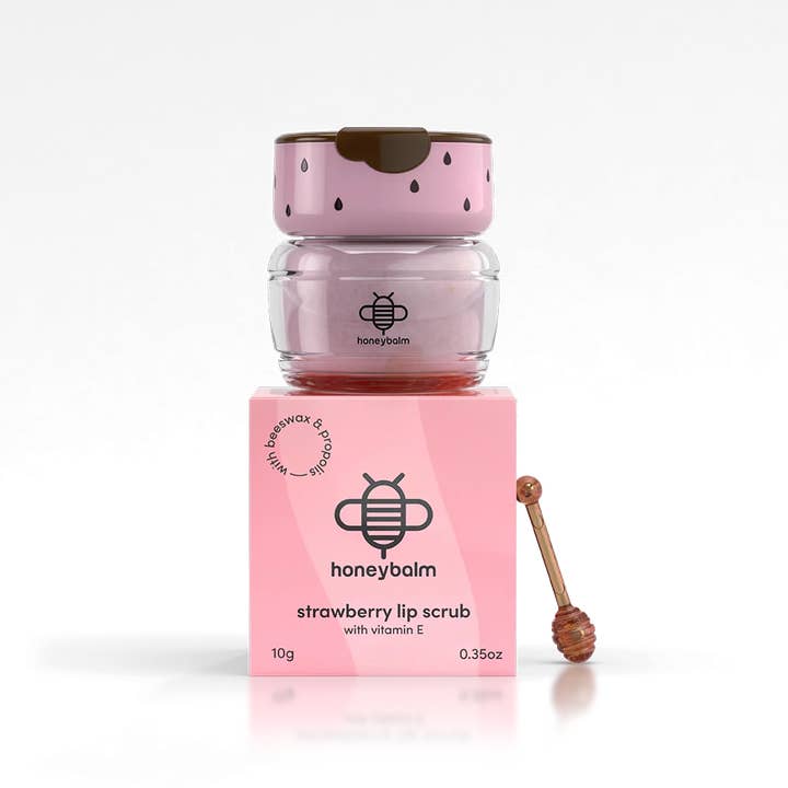 Aardbei Lip Scrub for wholesale by Honeybalm