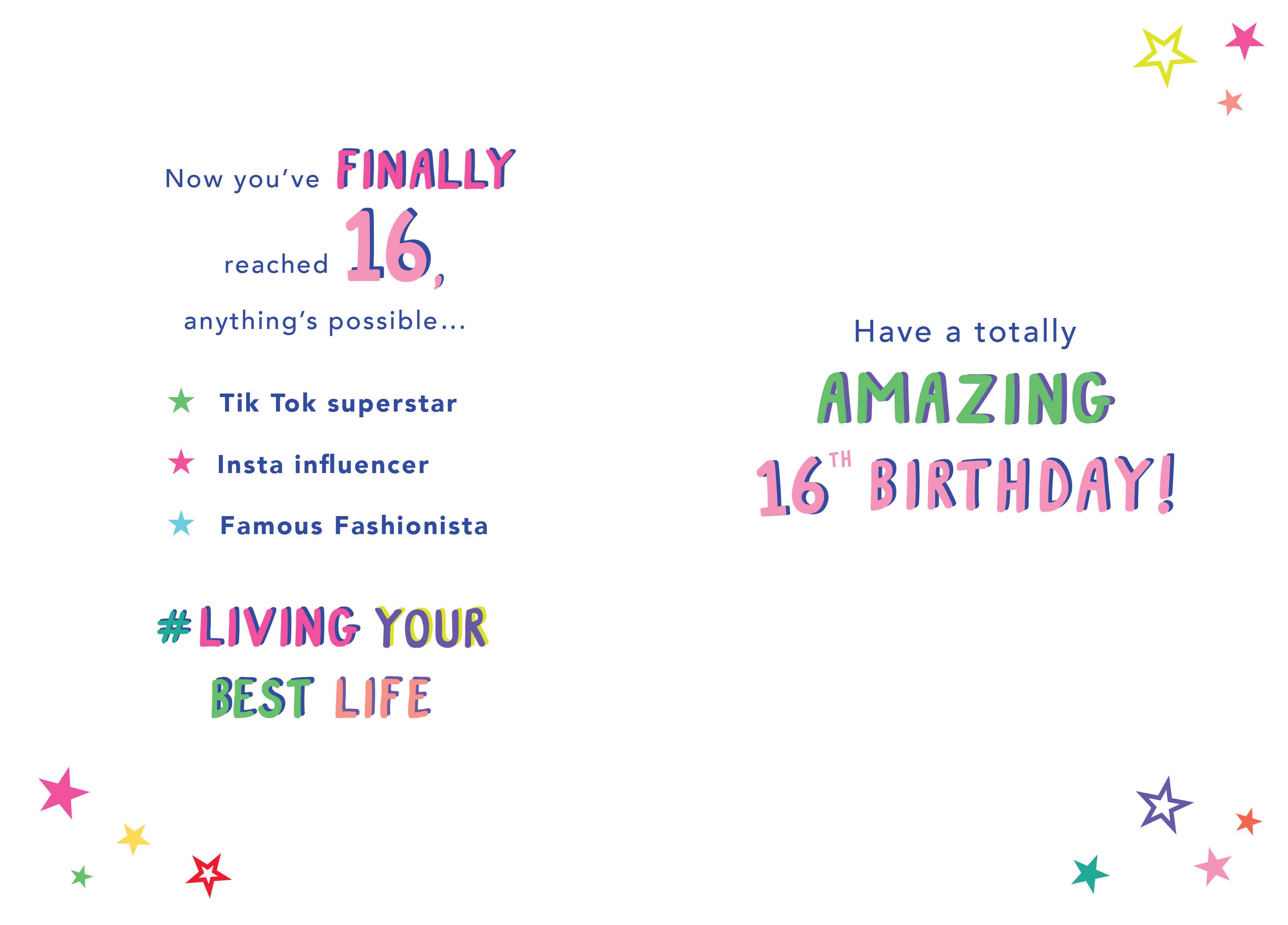 Piccadilly Greetings – wholesale Birthday card – Juvenile Birthday Card, Age 16 F, Age 16 F1