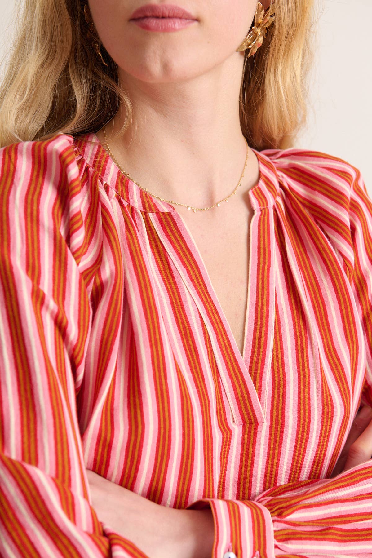 rosa Blusa às riscas - VERO para venda a revendedores na Faire1