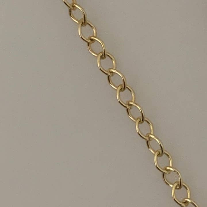 Purity Beads - Wholesale Craft Supplies - Gold Plated Brass Chain - Romb Cable Chain - Brass Gold Plated Chain, 1 Foot1