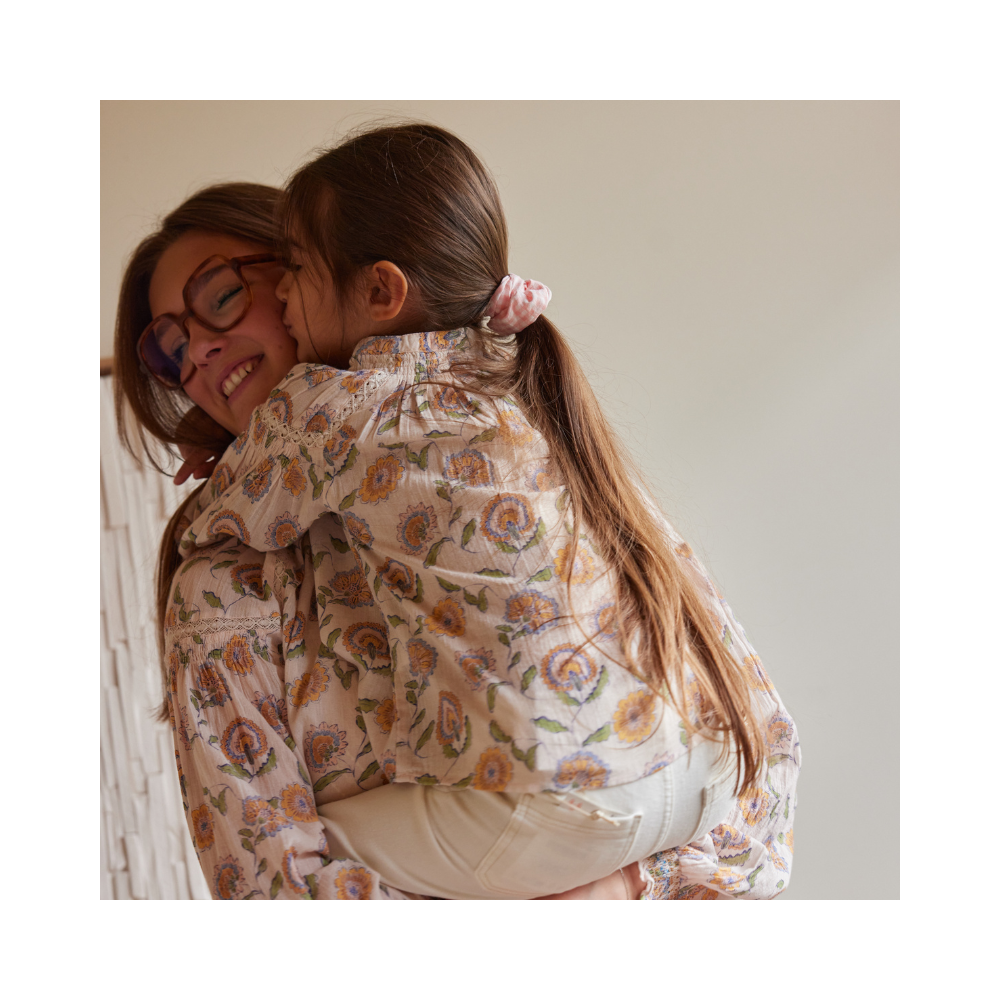 Bonheur du Jour - Wholesale Blouse - Women's - Noura Women's Blouse - Pink Flowers4