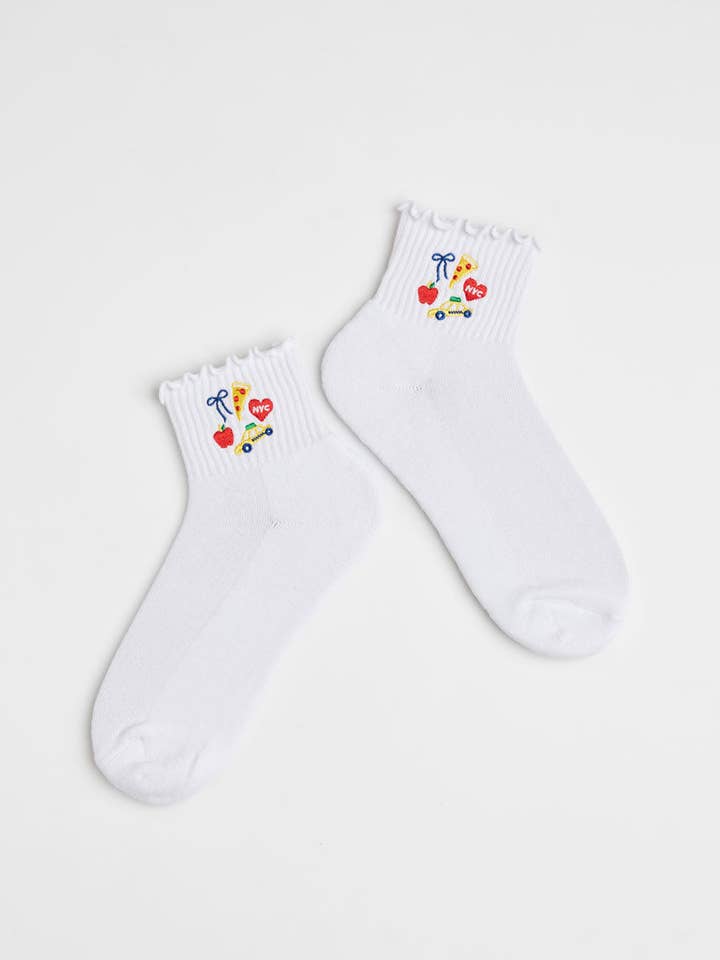 New York City Icons Ruffle Sock for wholesale by Alice & Wonder