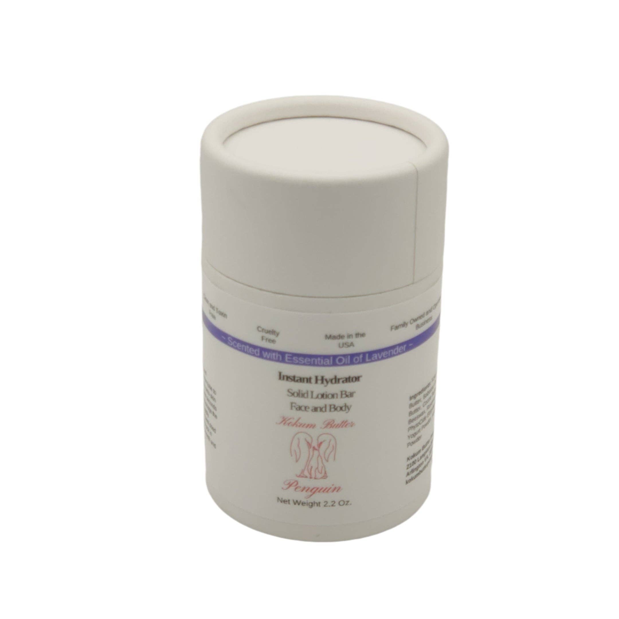 Kokum Butter Penguin - Wholesale Solid Lotion - Instant Hydrator - Lavender (Lotion Bar) Pushup Paperboard Tube2