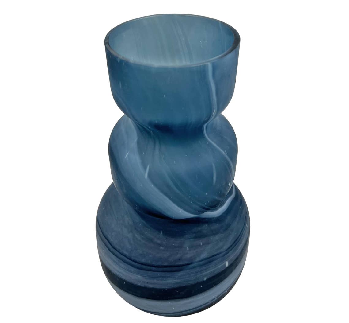 2626 Designs – Vaso por atacado – Vaso Moderno Decorativo em Vidro Artesanal Azul0