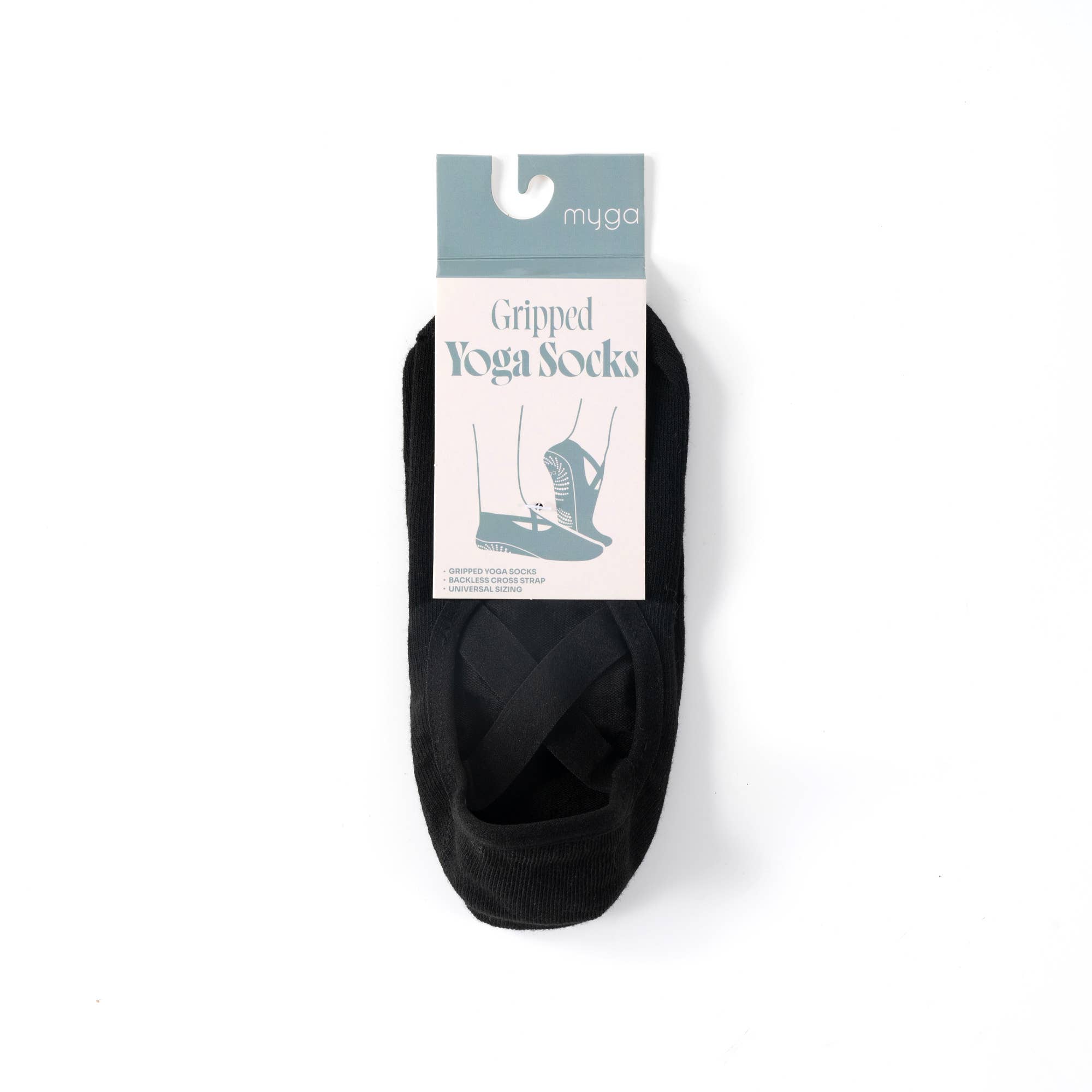 Myga - Wholesale Yoga Accessories - Backless Cross-Strap Gripped Yoga Socks – Non-Slip.5