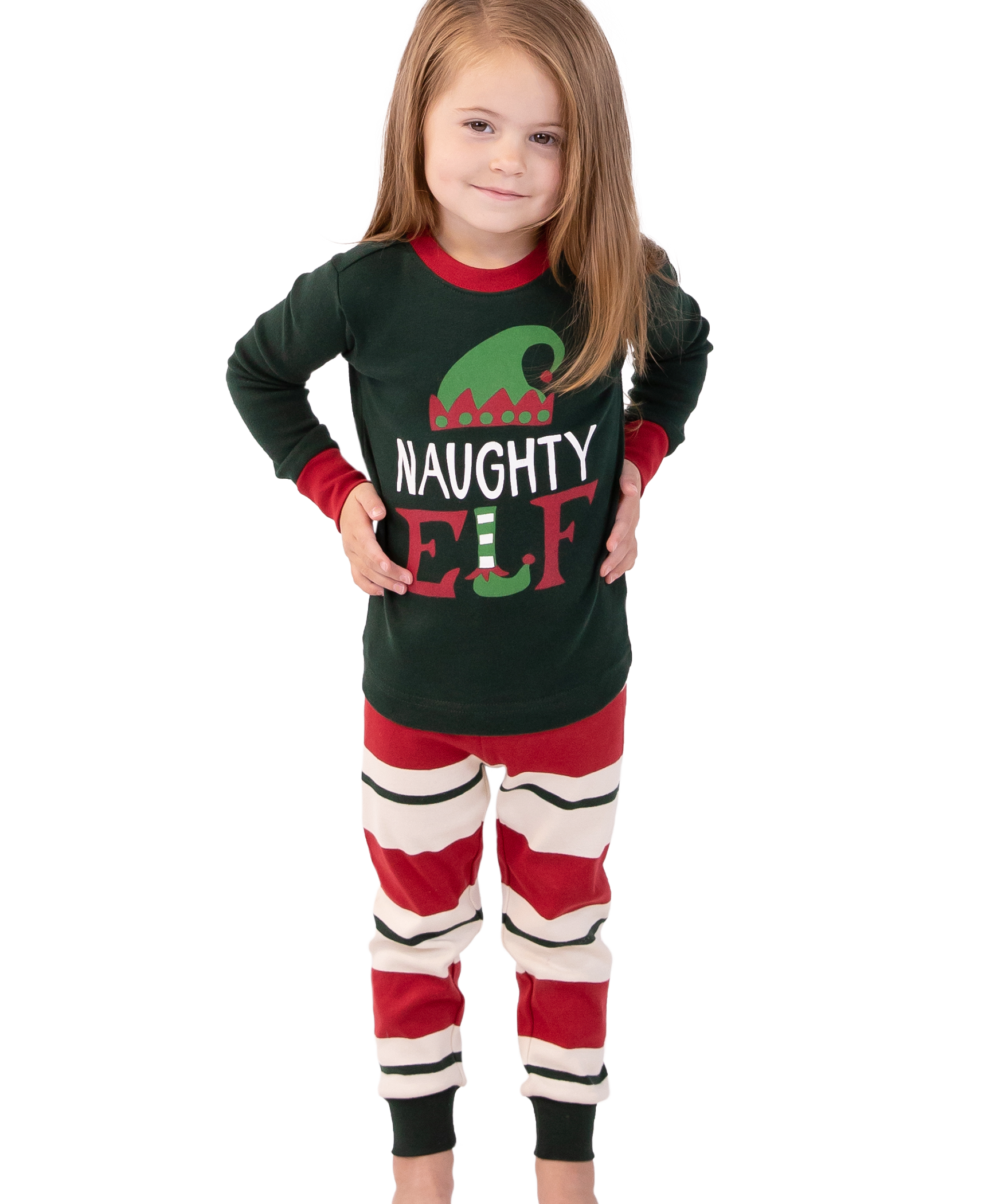 Lazy One - Wholesale Sleepwear Set - Kids - Naughty Elf Kid's Long Sleeve Pajama Set4