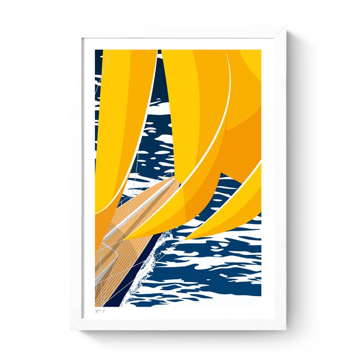 Lámina artística Sailboat I para venta al por mayor de Roo Kee Roo