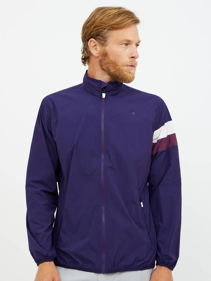 Beiden - Men's Windbreaker - Astral Aura/White/Blackberry for wholesale by REDVANLY