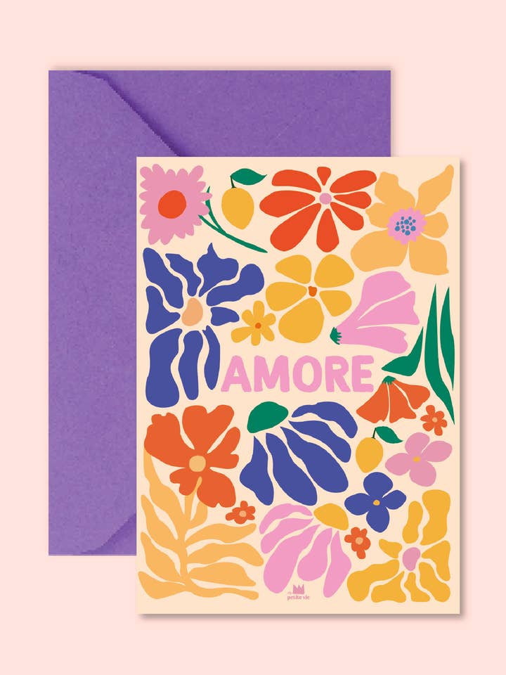 Dekorationskort - Amoreblomma (med kuvert) för wholesale av Ma Petite Vie