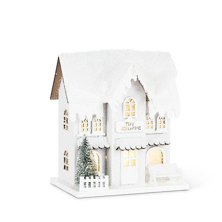 Abbott - Wholesale Christmas Decoration - Sm Snowy Toy Shop w/LED-3.5x5"W