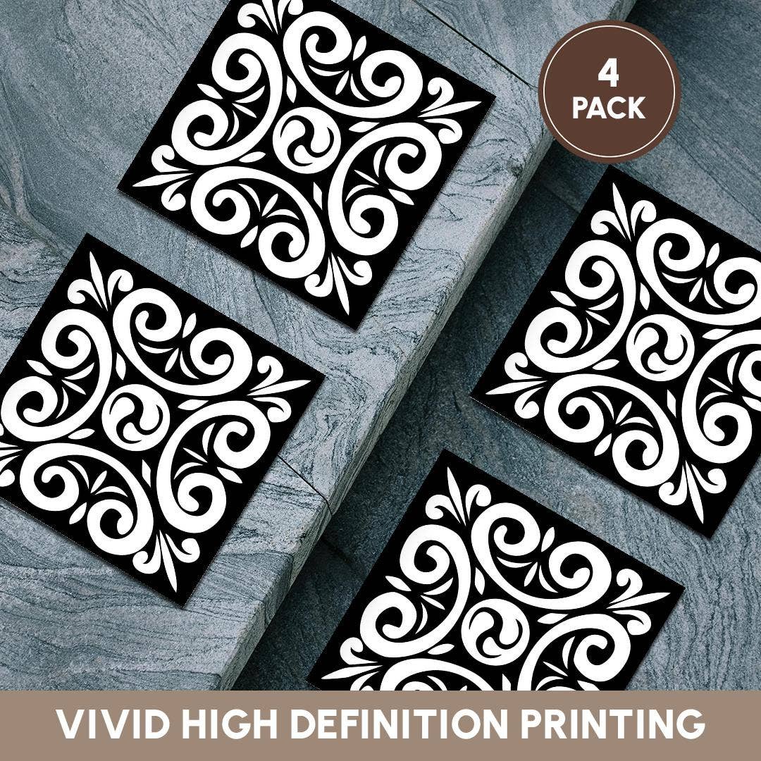 3dRose - Wholesale Coasters - 3dRose, Curly Design Repeated, Coaster5