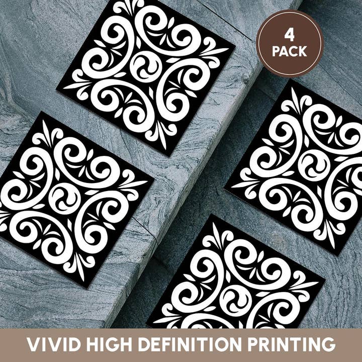 3dRose - Wholesale Coasters - 3dRose, Curly Design Repeated, Coaster5