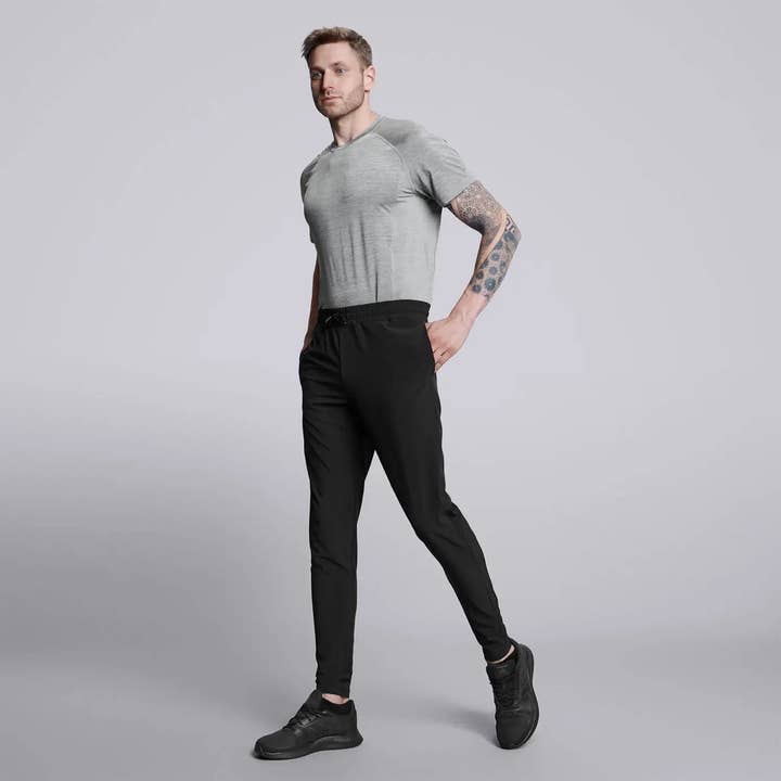 Mand Elite Skinny Bukser - Sort for engroshandel hos HPE Activewear
