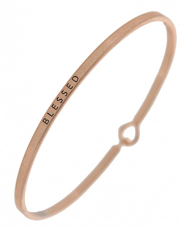0011 PREMIERE - Vendita all'ingrosso Bracciale a polsino - Bracciale in ottone con messaggio ispirato a Blessed_3mm FR20798