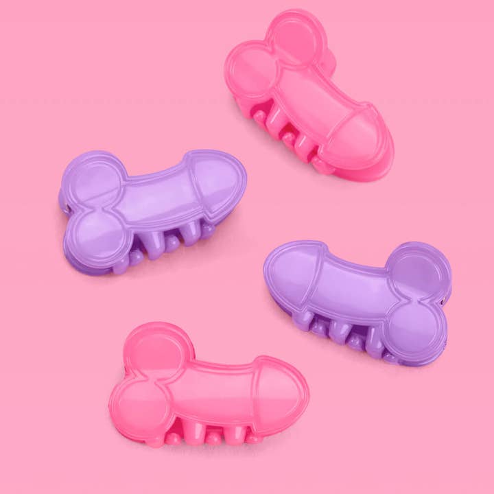 xo, Fetti - Wholesale Hair Clip - Women's - Bachelorette Penis Claw Clip, Bridal Gift, Naughty Decor2