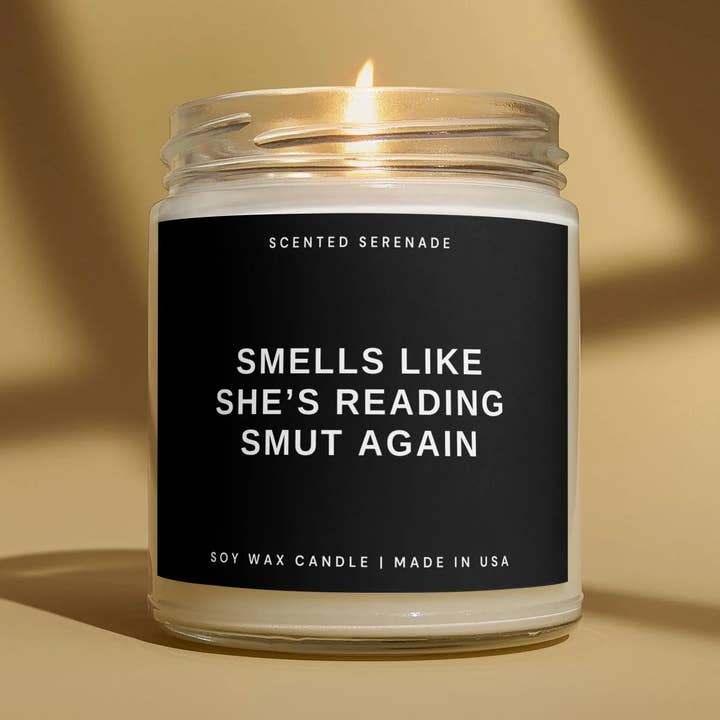 Reading Smut Book Candle, Bookish Gifts for wholesale by Scented Serenade