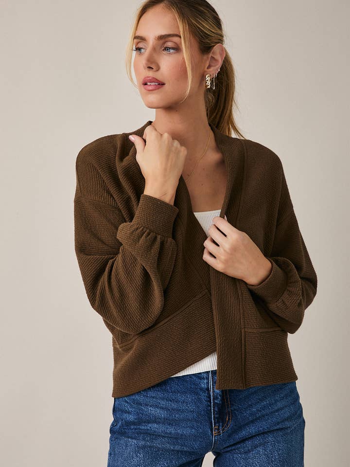 LONG SLEEVE CROPPED CARDIGAN for wholesale by GILLI