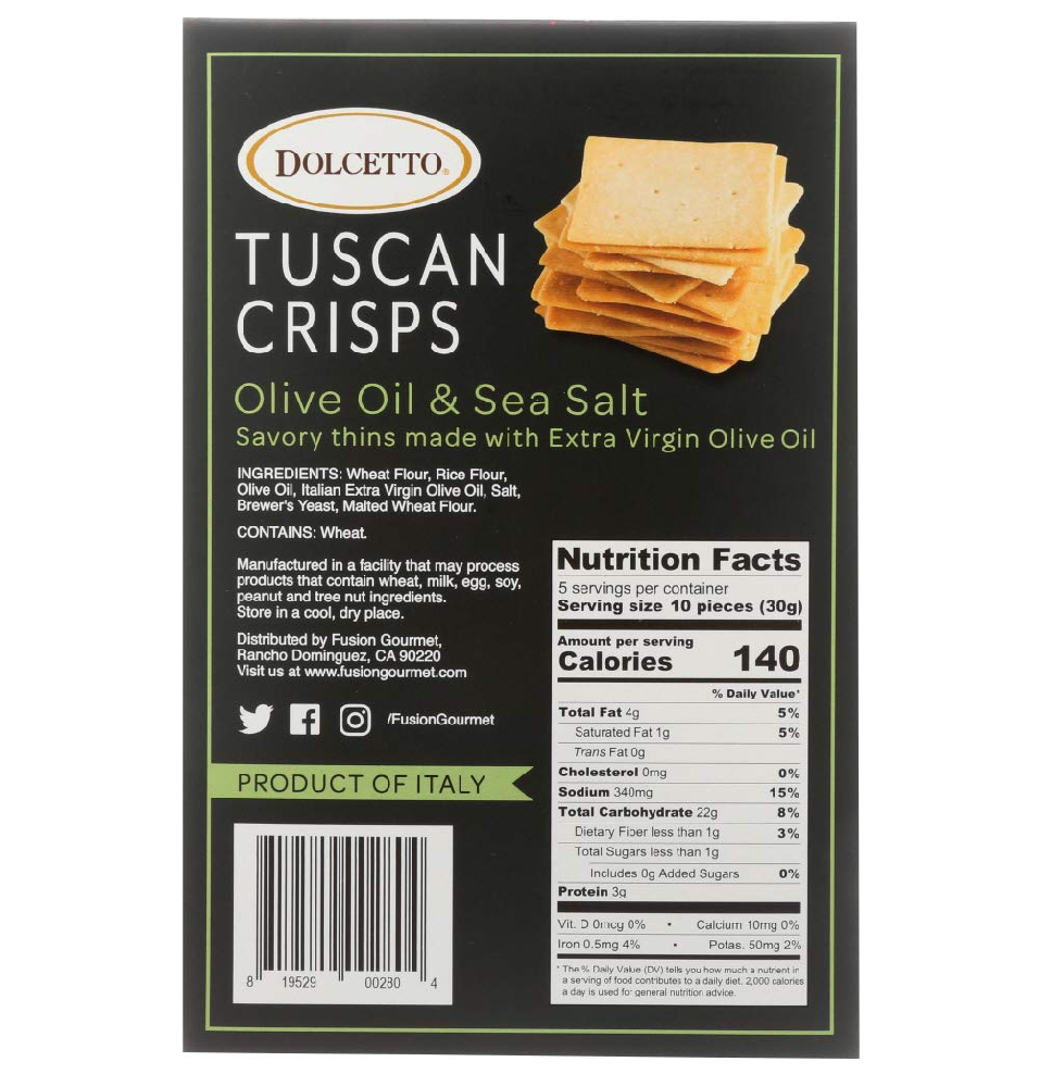 Mercato di Bellina - Wholesale Crackers - Dolcetto Tuscan Crisps - Olive Oil & Sea Salt Crackers2