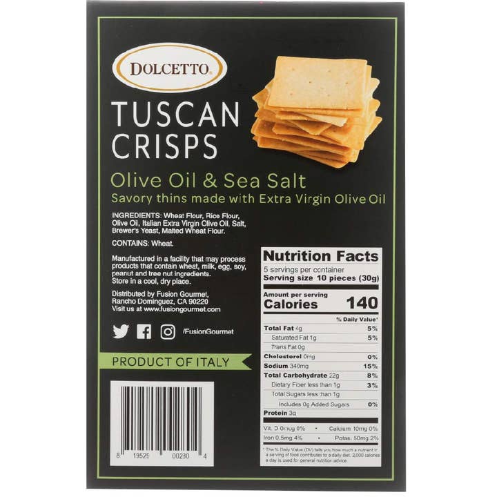 Mercato di Bellina - Wholesale Crackers - Dolcetto Tuscan Crisps - Olive Oil & Sea Salt Crackers2