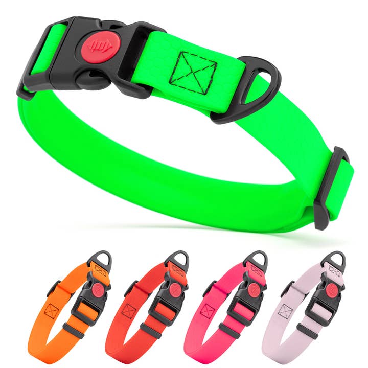 Waterproof Dog Collar with Safety Lock Buckle for wholesale by Dogline