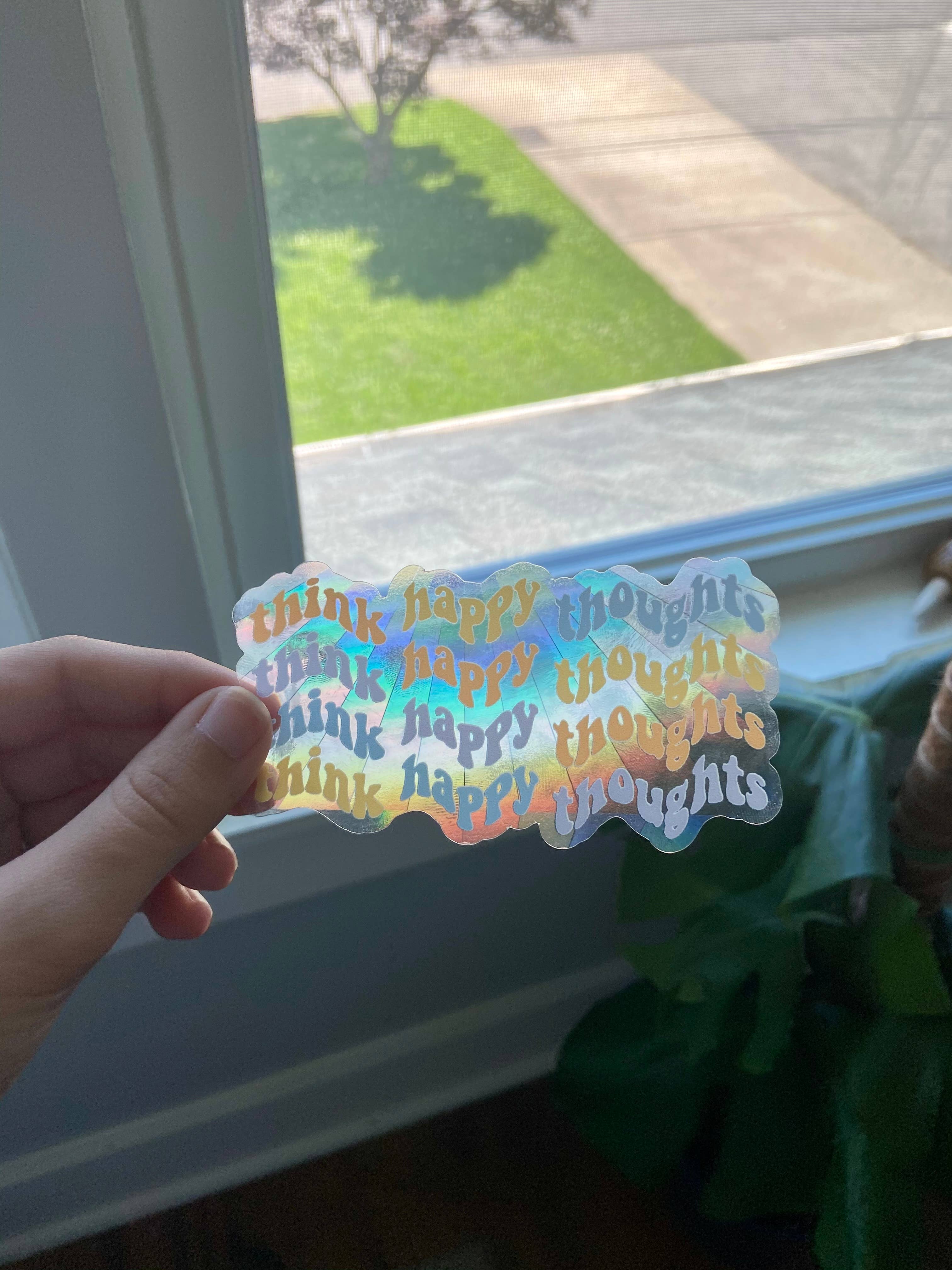 Alex Daley Designs - Wholesale Suncatcher - Think Happy Thoughts Rainbow Maker, Window Cling Suncatcher2