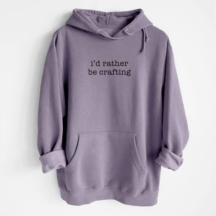 Je préfère faire de l'artisanat - Sweat à capuche en polaire épaisse pour la vente par Inkopious