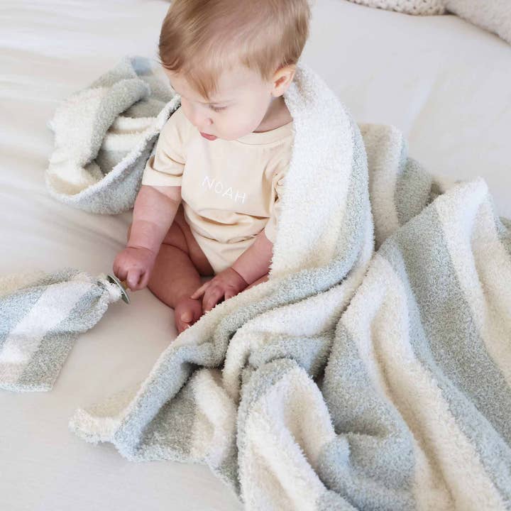 CuddleLane™ Luxe Blankets | Sage Stripe and other Purchase Wholesale cadenas para gafas. Free Returns & Net 60 Terms on Faire trending on Faire.