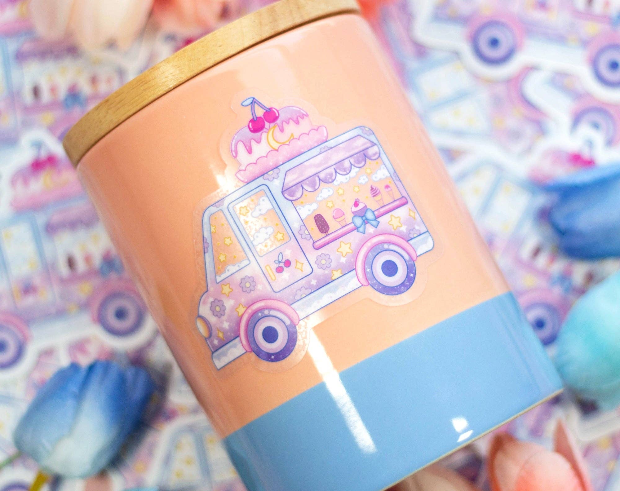 Unicorn Eclipse - Wholesale Sticker - Ice Cream Truck Clear Sticker2