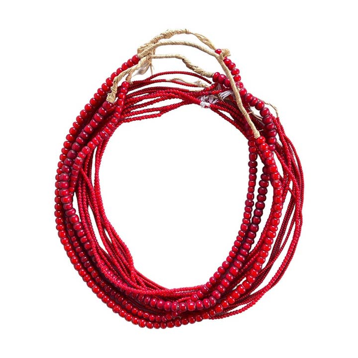 White Heart Glass Bead Red for wholesale by Blue Ocean Traders