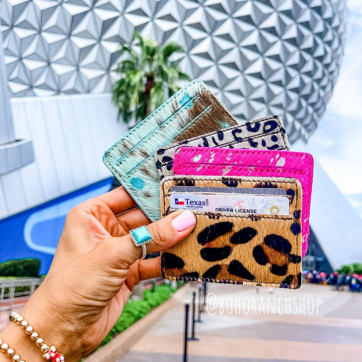 Boho Ranch Shop - Wholesale Card Holder - Women's - Western Cowhide Credit Card Holder - Money holder7