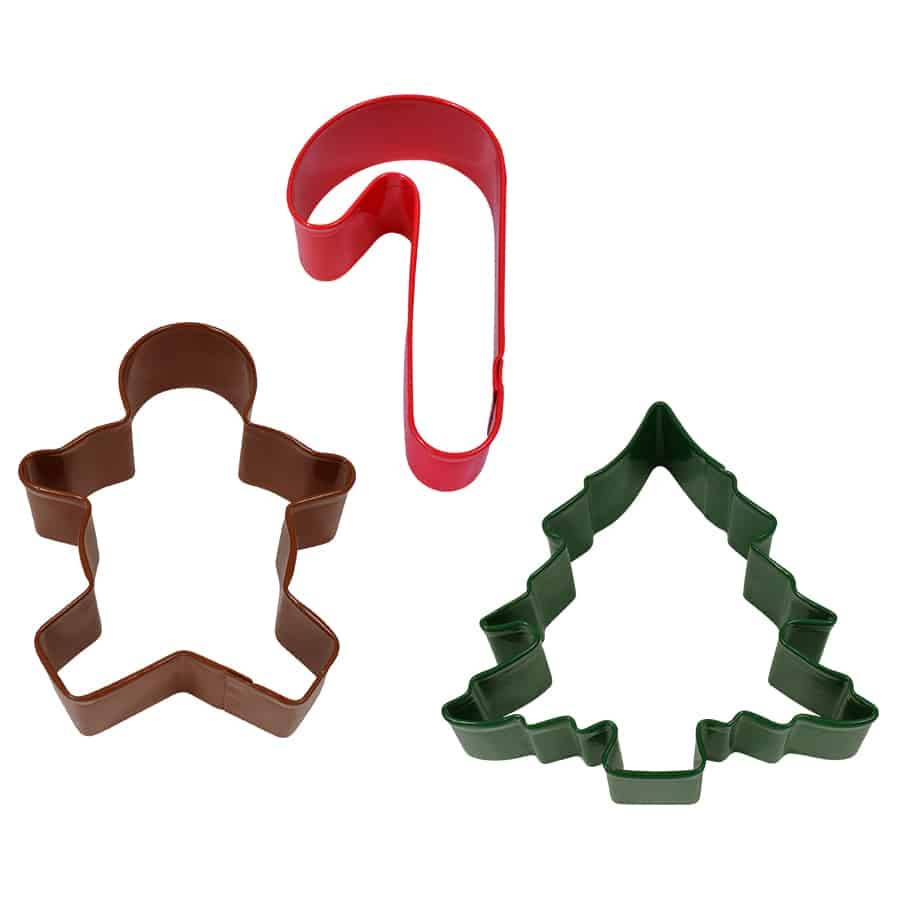 R&M International - Wholesale Cookie Cutter - Christmas 3 PC Color Cookie Cutter Carded Set1