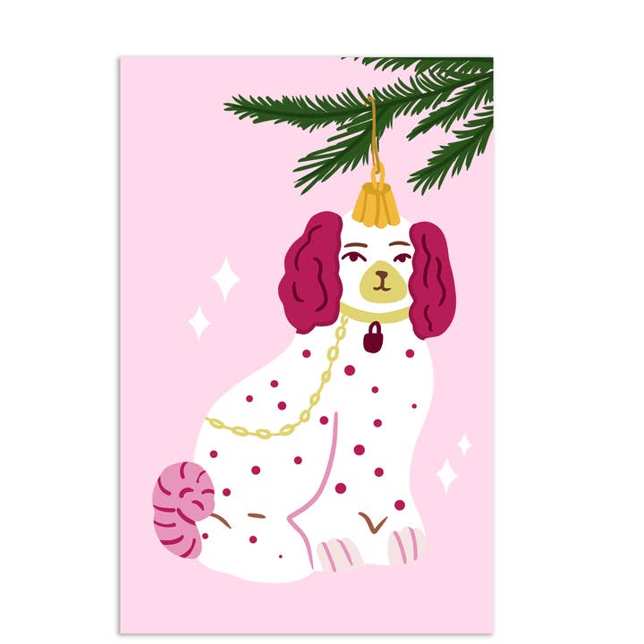 Mini card - Christmas gift tag - dog ornament for wholesale by Muchable