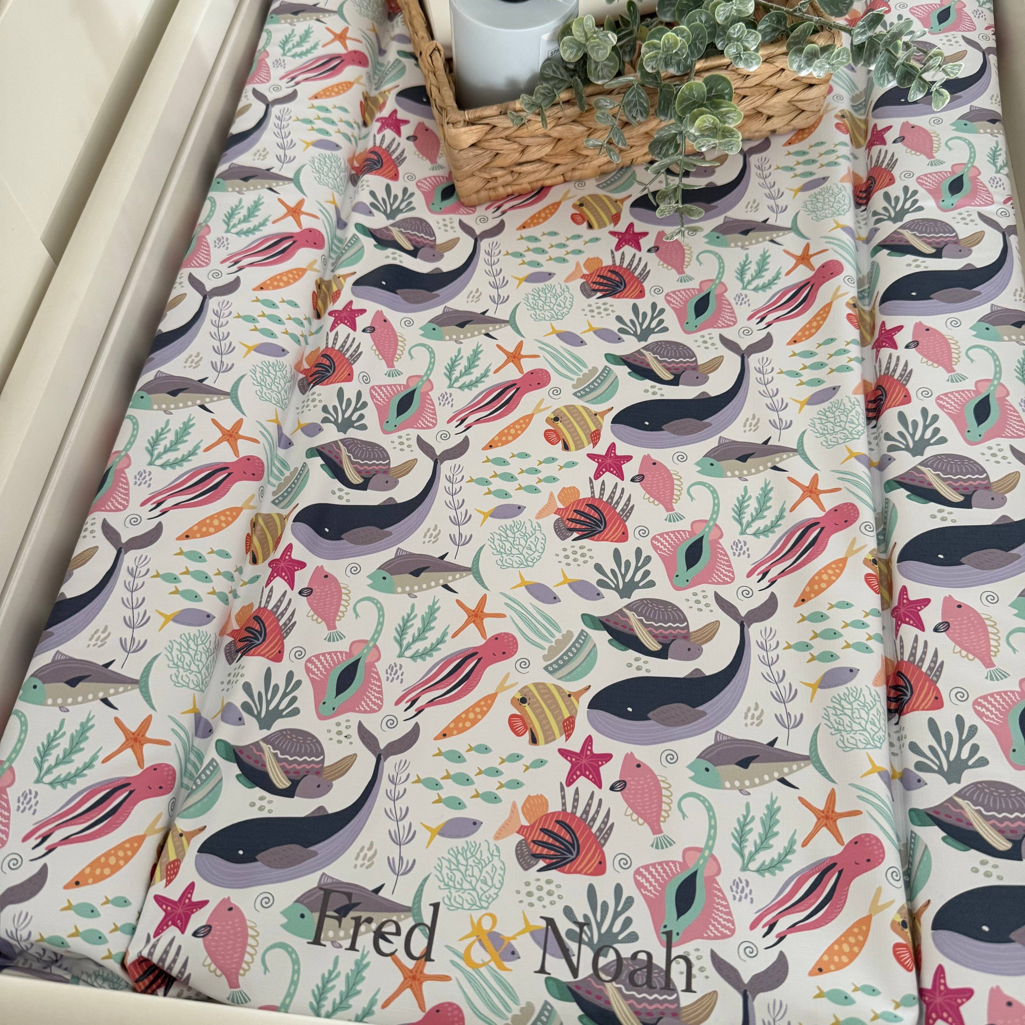 Fred & Noah – wholesale Changing mat/pad – Baby – Under the Sea Changing Mat5