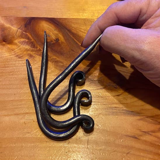Iron Sunset Forge - Wholesale Wall Hook - Blacksmith Hand Forged, Coat Hook,Small pioneer style J Hook