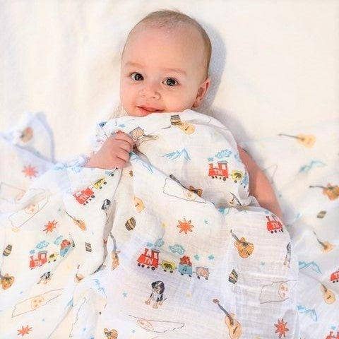 Little Hometown - Wholesale Swaddle - Baby - Tennessee Baby Muslin Swaddle Receiving Blanket9
