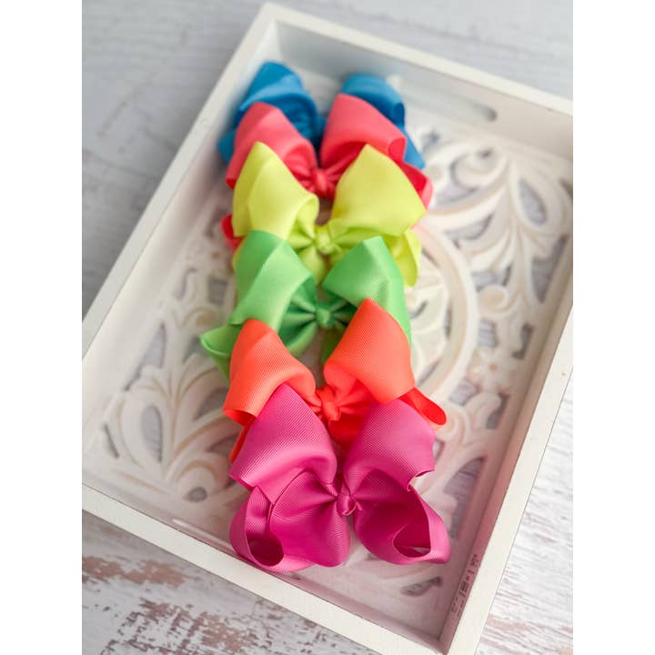 The Hair Bow Company - Wholesale Hair Bow - Kids - Oversize Solid Hair Bow Variety Packs (4 Color Set Options!)